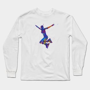 Roller skating girl Long Sleeve T-Shirt